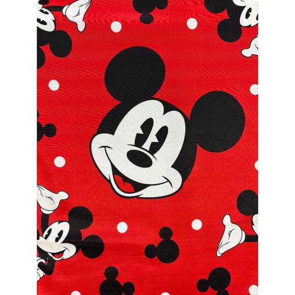 Vintage Disney Mickey Mouse Red & Black Bandana Scarf Headwear - Picture 2 of 6